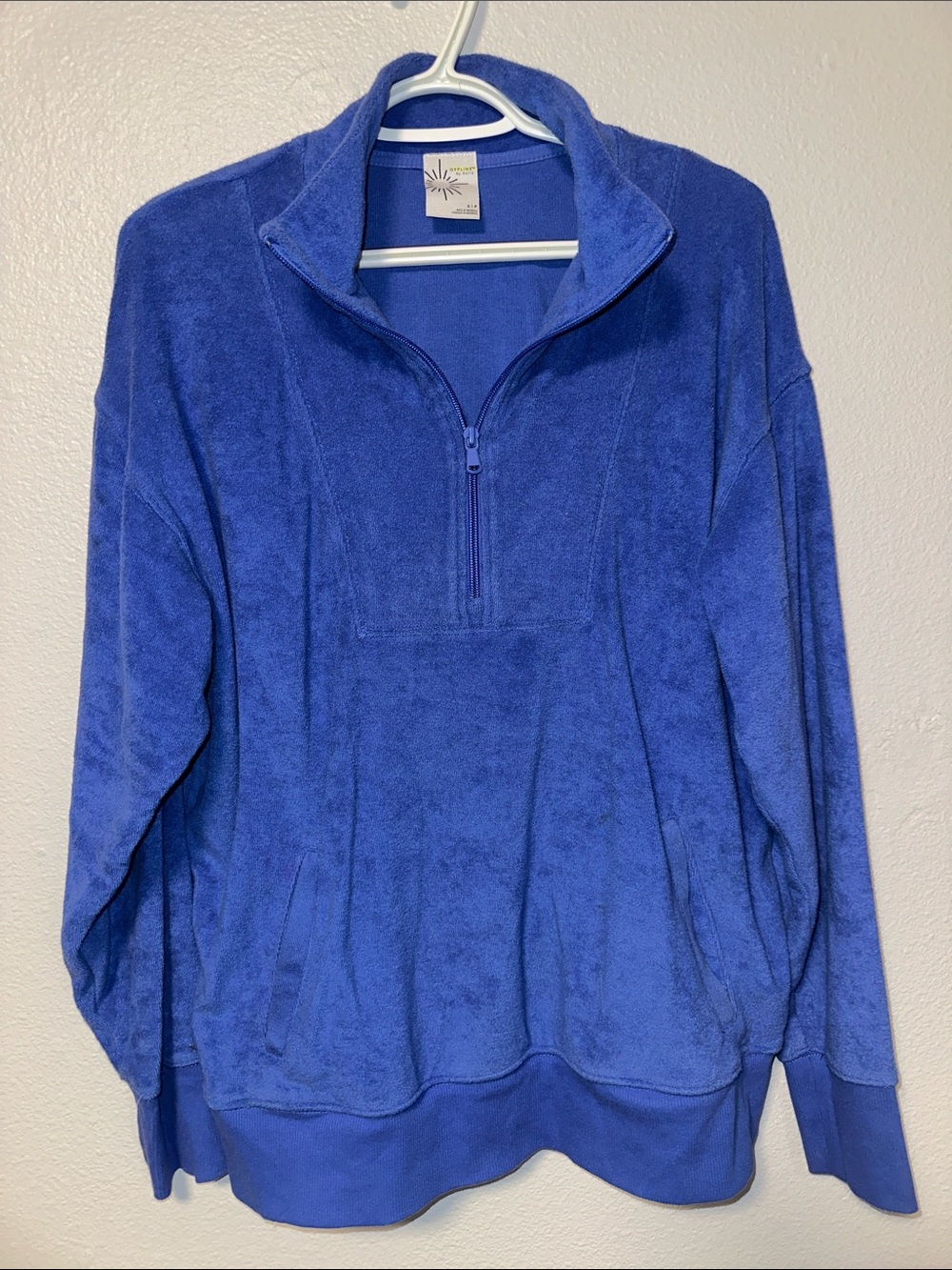 Offline by Aerie Half-Zip Pullover sz S Blue (dark periwinkle) EUC